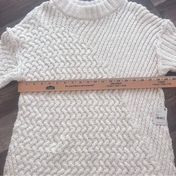 Brand New Free People We The Free Chunky Crew Neck Ivory Sweater Size XS - Picture 7 of 10